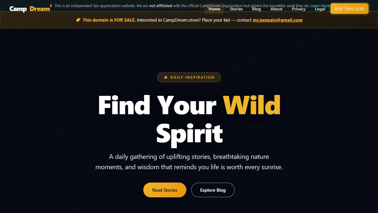 Camp Dream GA website preview